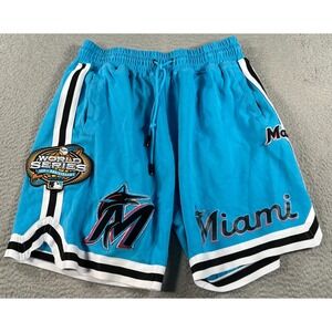 Pro Standard Shorts Men's 2XL Blue Miami Marlins 100th Anni. World Series 2003